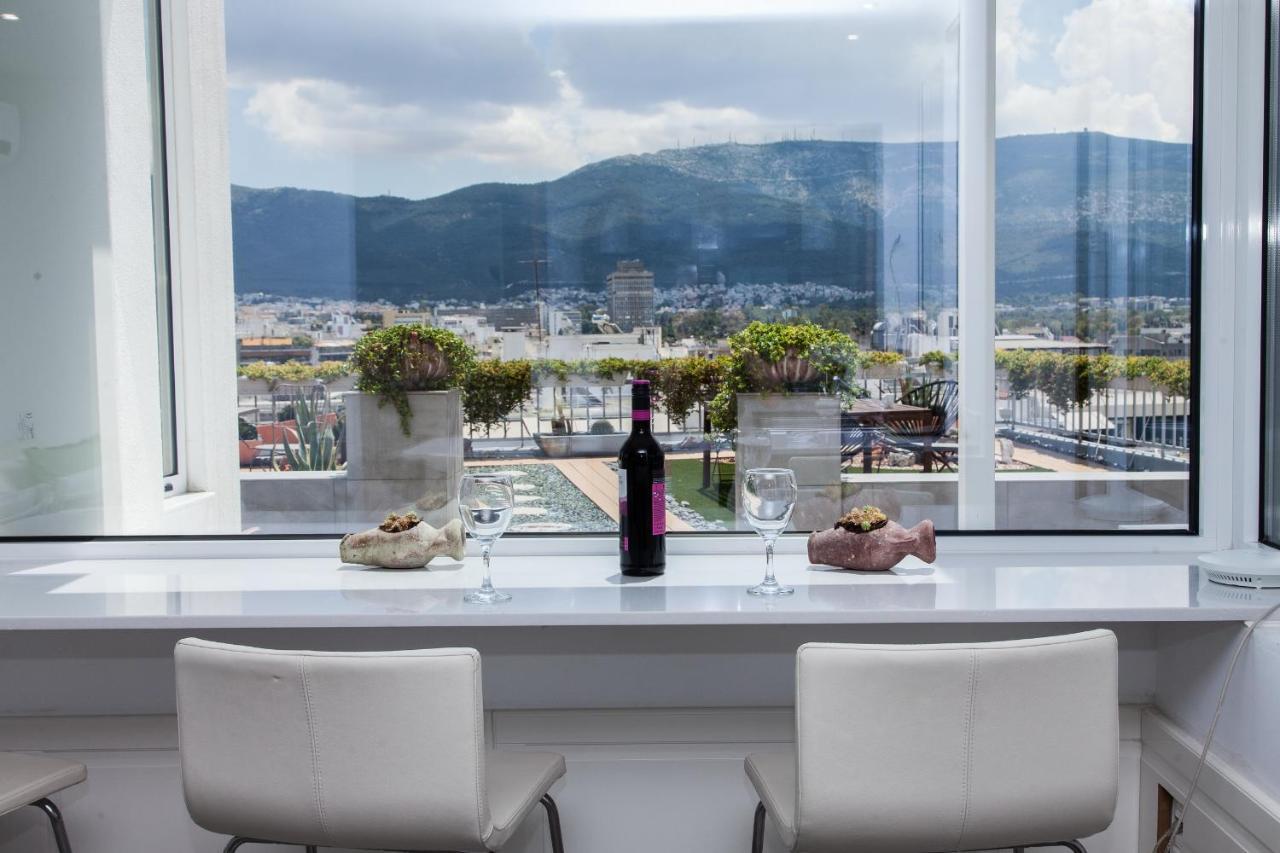Ferienwohnung Gorgeous Penthouse With Private Jacuzzi And Amazing View! Athen Exterior foto